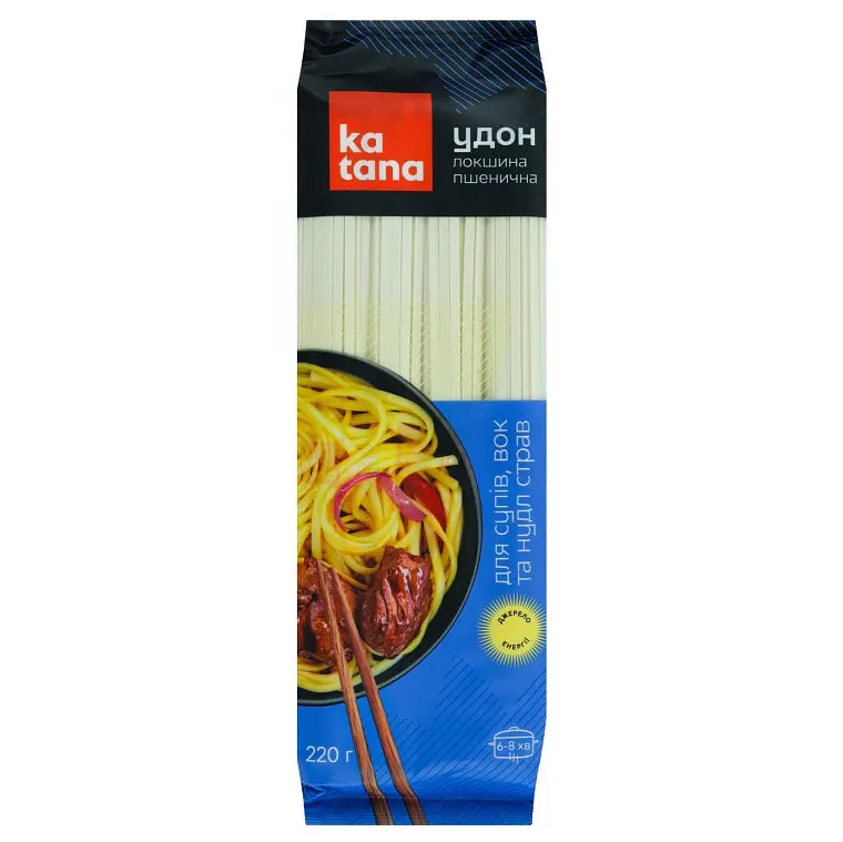 Макаронні вироби фасовані Локшина пшенична Katana Удон, 220 г